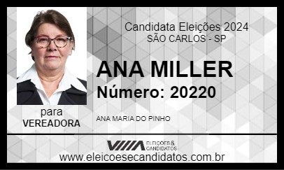 Candidato ANA MILLER 2024 - SÃO CARLOS - Eleições