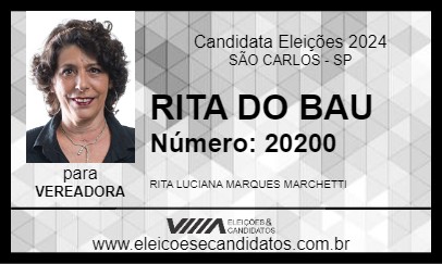 Candidato RITA DO BAU 2024 - SÃO CARLOS - Eleições