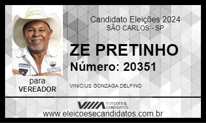 Candidato ZE PRETINHO 2024 - SÃO CARLOS - Eleições