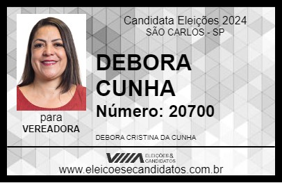 Candidato DEBORA CUNHA 2024 - SÃO CARLOS - Eleições