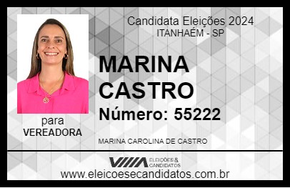 Candidato MARINA CASTRO 2024 - ITANHAÉM - Eleições