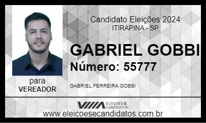 Candidato GABRIEL GOBBI 2024 - ITIRAPINA - Eleições