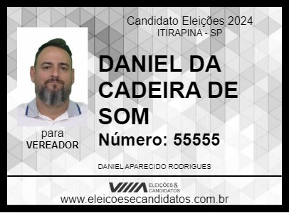 Candidato DANIEL DA CADEIRA DE SOM 2024 - ITIRAPINA - Eleições