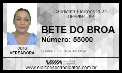 Candidato BETE DO BROA 2024 - ITIRAPINA - Eleições