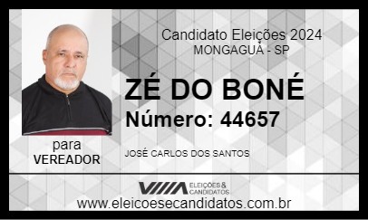 Candidato ZÉ DO BONÉ 2024 - MONGAGUÁ - Eleições