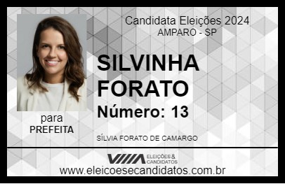 Candidato SILVINHA FORATO 2024 - AMPARO - Eleições