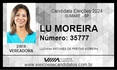 Candidato LU MOREIRA 2024 - SUMARÉ - Eleições