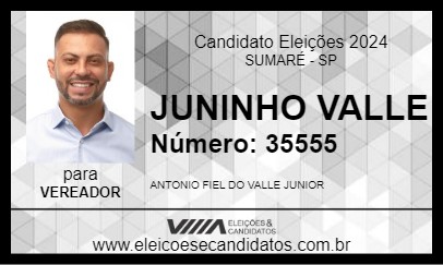 Candidato JUNINHO VALLE 2024 - SUMARÉ - Eleições