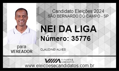 Candidato NEI DA LIGA 2024 - SÃO BERNARDO DO CAMPO - Eleições