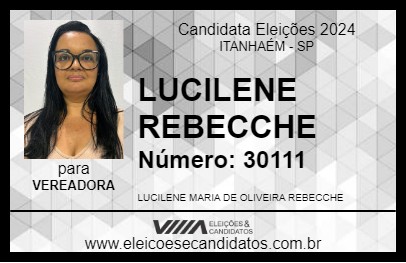 Candidato LUCILENE REBECCHE 2024 - ITANHAÉM - Eleições