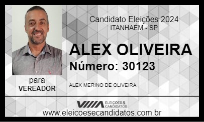 Candidato ALEX OLIVEIRA 2024 - ITANHAÉM - Eleições