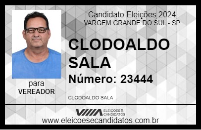 Candidato CLODOALDO SALA 2024 - VARGEM GRANDE DO SUL - Eleições