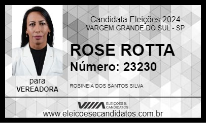 Candidato ROSE ROTTA 2024 - VARGEM GRANDE DO SUL - Eleições