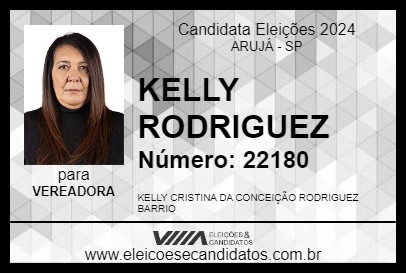 Candidato KELLY RODRIGUEZ 2024 - ARUJÁ - Eleições