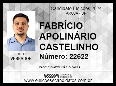 Candidato FABRÍCIO APOLINÁRIO CASTELINHO 2024 - ARUJÁ - Eleições