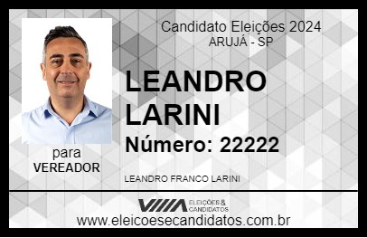 Candidato LEANDRO LARINI 2024 - ARUJÁ - Eleições