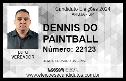 Candidato DENNIS DO PAINTBALL 2024 - ARUJÁ - Eleições