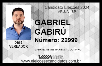 Candidato GABRIEL GABIRÚ 2024 - ARUJÁ - Eleições