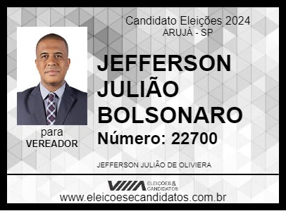 Candidato PASTOR JEFFERSON JULIÃO 2024 - ARUJÁ - Eleições