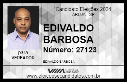 Candidato EDIVALDO BARBOSA 2024 - ARUJÁ - Eleições