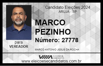 Candidato MARCO PEZINHO 2024 - ARUJÁ - Eleições