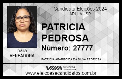 Candidato PATRICIA PEDROSA 2024 - ARUJÁ - Eleições