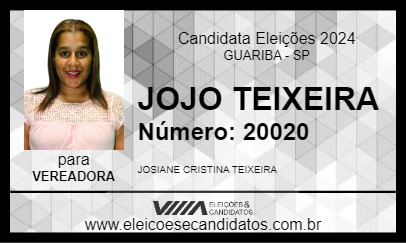 Candidato JOJO TEIXEIRA 2024 - GUARIBA - Eleições