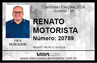 Candidato RENATO MOTORISTA 2024 - GUARIBA - Eleições