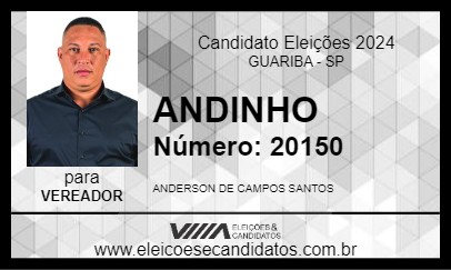 Candidato ANDINHO 2024 - GUARIBA - Eleições