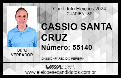 Candidato CASSIO SANTA CRUZ 2024 - GUARIBA - Eleições