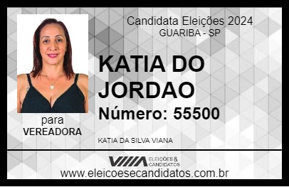 Candidato KATIA DO JORDAO 2024 - GUARIBA - Eleições