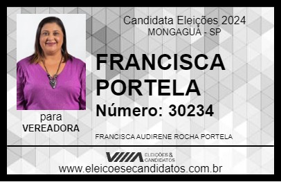 Candidato FRANCISCA PORTELA 2024 - MONGAGUÁ - Eleições