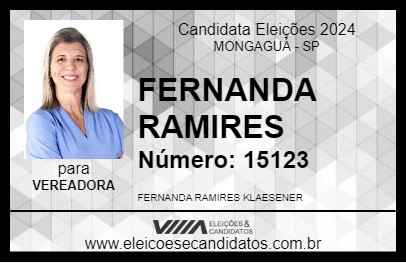 Candidato FERNANDA RAMIRES 2024 - MONGAGUÁ - Eleições