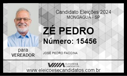 Candidato ZÉ PEDRO 2024 - MONGAGUÁ - Eleições