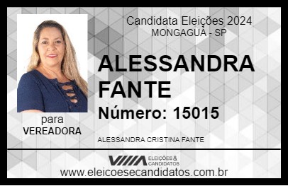 Candidato ALESSANDRA FANTE 2024 - MONGAGUÁ - Eleições