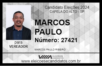 Candidato MARCOS PAULO 2024 - CAPELA DO ALTO - Eleições