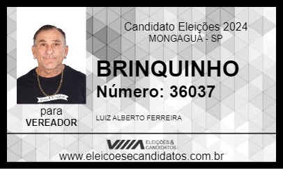 Candidato BRINQUINHO 2024 - MONGAGUÁ - Eleições