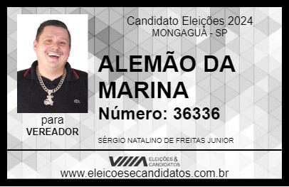 Candidato ALEMÃO DA MARINA 2024 - MONGAGUÁ - Eleições