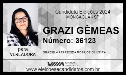 Candidato GRAZI GÊMEAS 2024 - MONGAGUÁ - Eleições