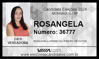 Candidato ROSANGELA 2024 - MONGAGUÁ - Eleições