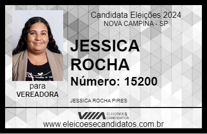 Candidato JESSICA ROCHA 2024 - NOVA CAMPINA - Eleições