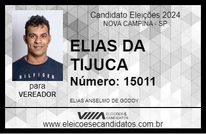 Candidato ELIAS DA TIJUCA 2024 - NOVA CAMPINA - Eleições