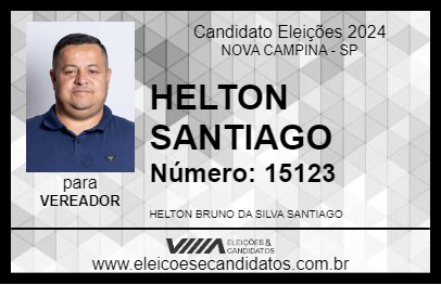 Candidato HELTON SANTIAGO 2024 - NOVA CAMPINA - Eleições