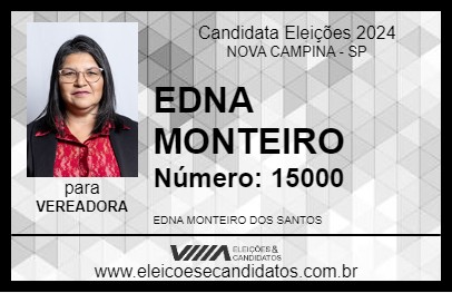 Candidato EDNA MONTEIRO 2024 - NOVA CAMPINA - Eleições