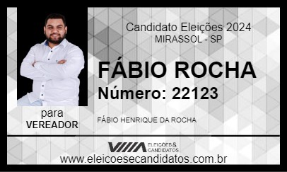 Candidato FÁBIO ROCHA 2024 - MIRASSOL - Eleições