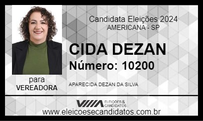 Candidato CIDA DEZAN 2024 - AMERICANA - Eleições