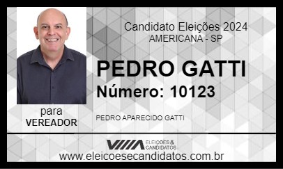 Candidato PEDRO GATTI 2024 - AMERICANA - Eleições