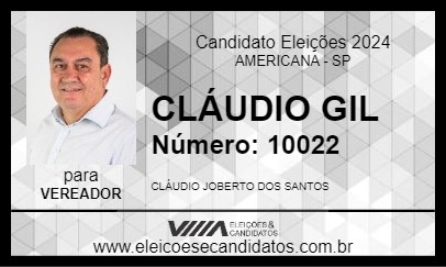 Candidato CLÁUDIO GIL 2024 - AMERICANA - Eleições