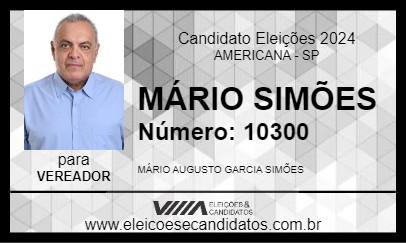 Candidato MÁRIO SIMÕES 2024 - AMERICANA - Eleições