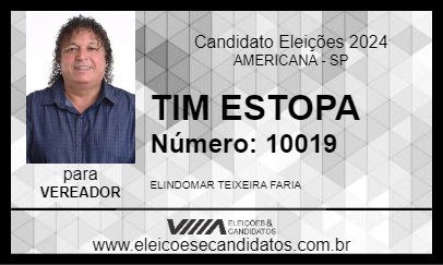 Candidato TIM ESTOPA 2024 - AMERICANA - Eleições